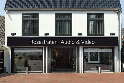 Rozestraten Audio Video voorgevel pand
